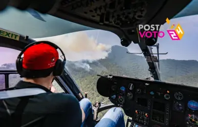 David de la Peña pausa campaña por incendio en Sierra de Santiago