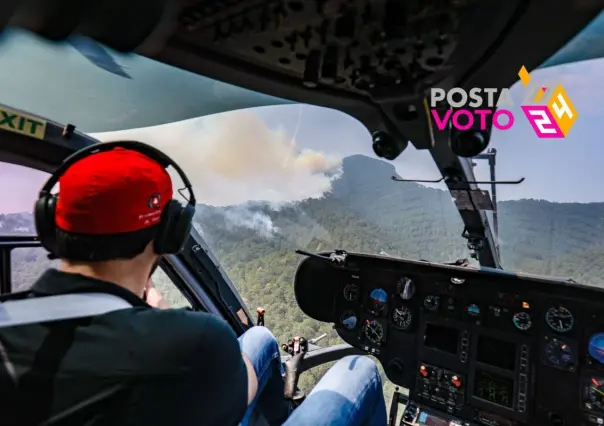 David de la Peña pausa campaña por incendio en Sierra de Santiago