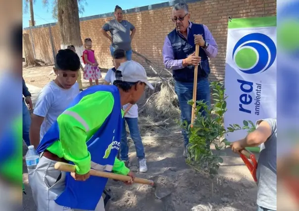 Red Ambiental realiza jornada de reforestación rural en primarias de Durango