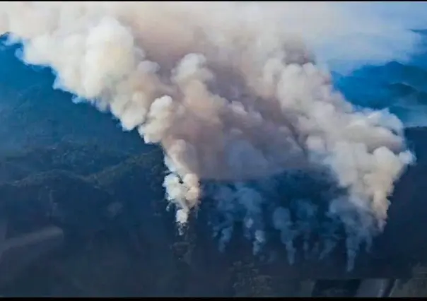 Vientos fuertes causan incendio en Sierra de Santiago