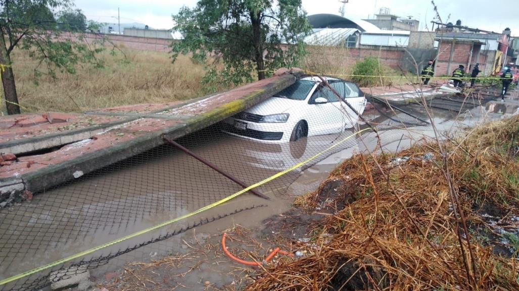 Al menos 30 árboles caídos deja nube de embudo en Toluca