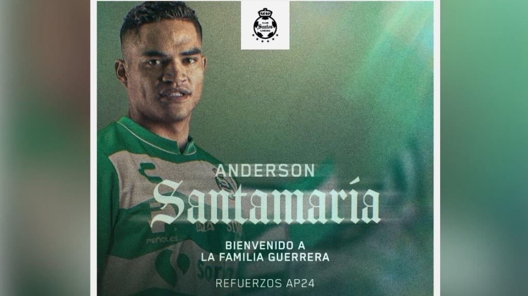 ¡Oficial! Anderson Santamaría es el primer refuerzo de Santos Laguna