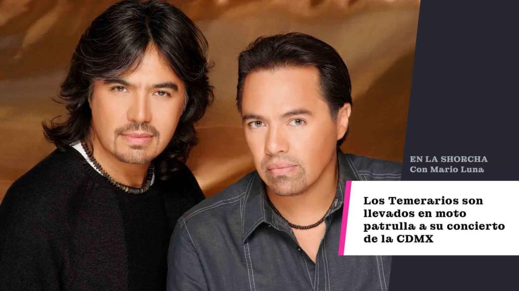 Los Temerarios son llevados en moto patrulla a su concierto de la CDMX