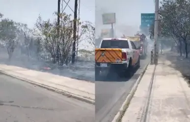 Se registra incendio en orillas del río La Silla al sur de Monterrey