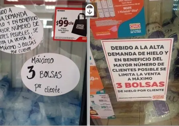 ¿Oxxo está limitando la venta de hielo por los acaparadores?