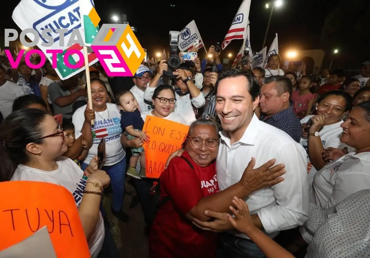 Mauricio Vila Dosal estuvo ayer en Ticul donde apoyó a los candidatos  quienes aspiran a los diversos cargos públicos  en dicho municipio.- Foto cortesía