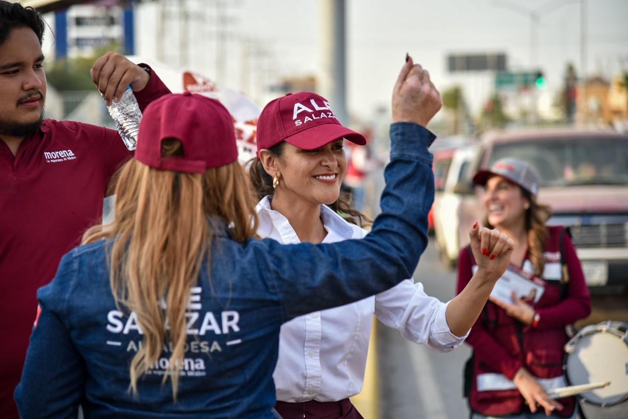 Ale Salazar, candidata a la alcaldía de Saltillo. Foto de MORENA.