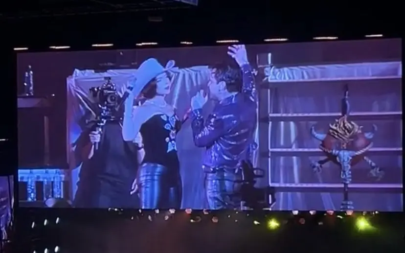 Ángela Aguilar y Christian Nodal cantaron juntos el tema Dime cómo quieres. Foto. Captura TikTok @magalydmg10