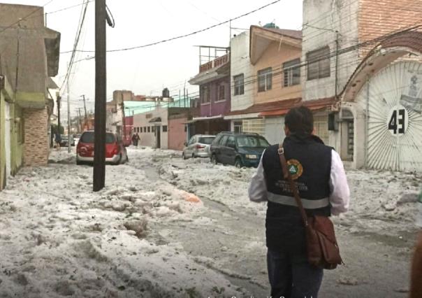 Tormenta azota el centro de Puebla: granizo, vientos y daños graves