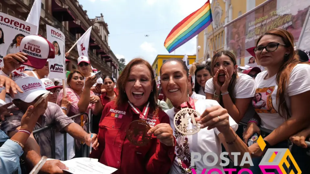 Reúnen Sheinbaum y Rocío más de 5 mil personas en Xalapa