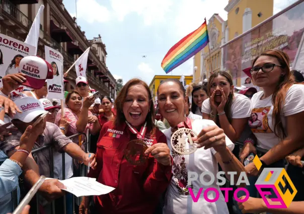 Reúnen Sheinbaum y Rocío más de 5 mil personas en Xalapa