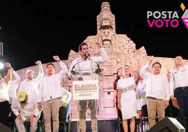 Rommel Pacheco destaca apoyo del pueblo de Mérida en cierre de campaña de Morena