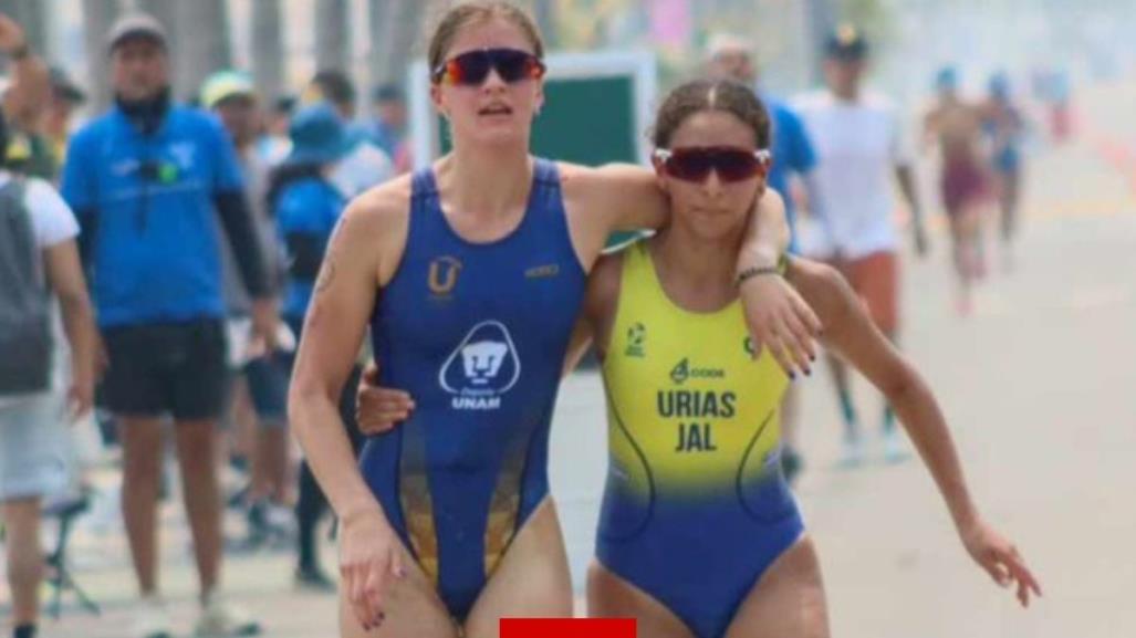 Atleta sacrifica su lugar en el triatlón de CONADE por ayudar a competidora