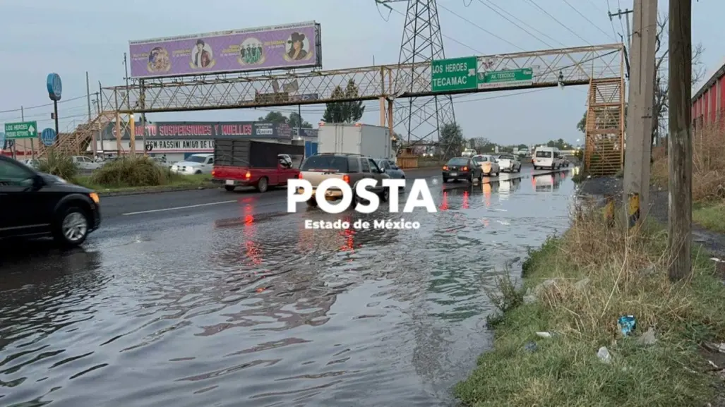 Se encharca Ecatepec y Tecámac tras lluvia vespertina