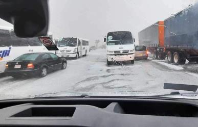 Se registra lluvia y granizada en Galeana, Nuevo León