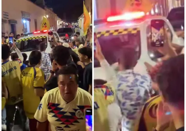 Aficionados del América intentan voltear patrulla en CDMX (VIDEO)