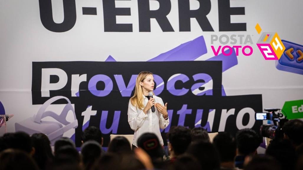 Mariana Rodríguez destaca importancia del voto en foro con estudiantes de U-ERRE