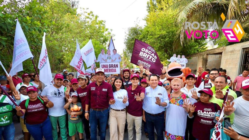 Huacho Díaz Mena continua recorriendo Mérida refrendando su compromiso