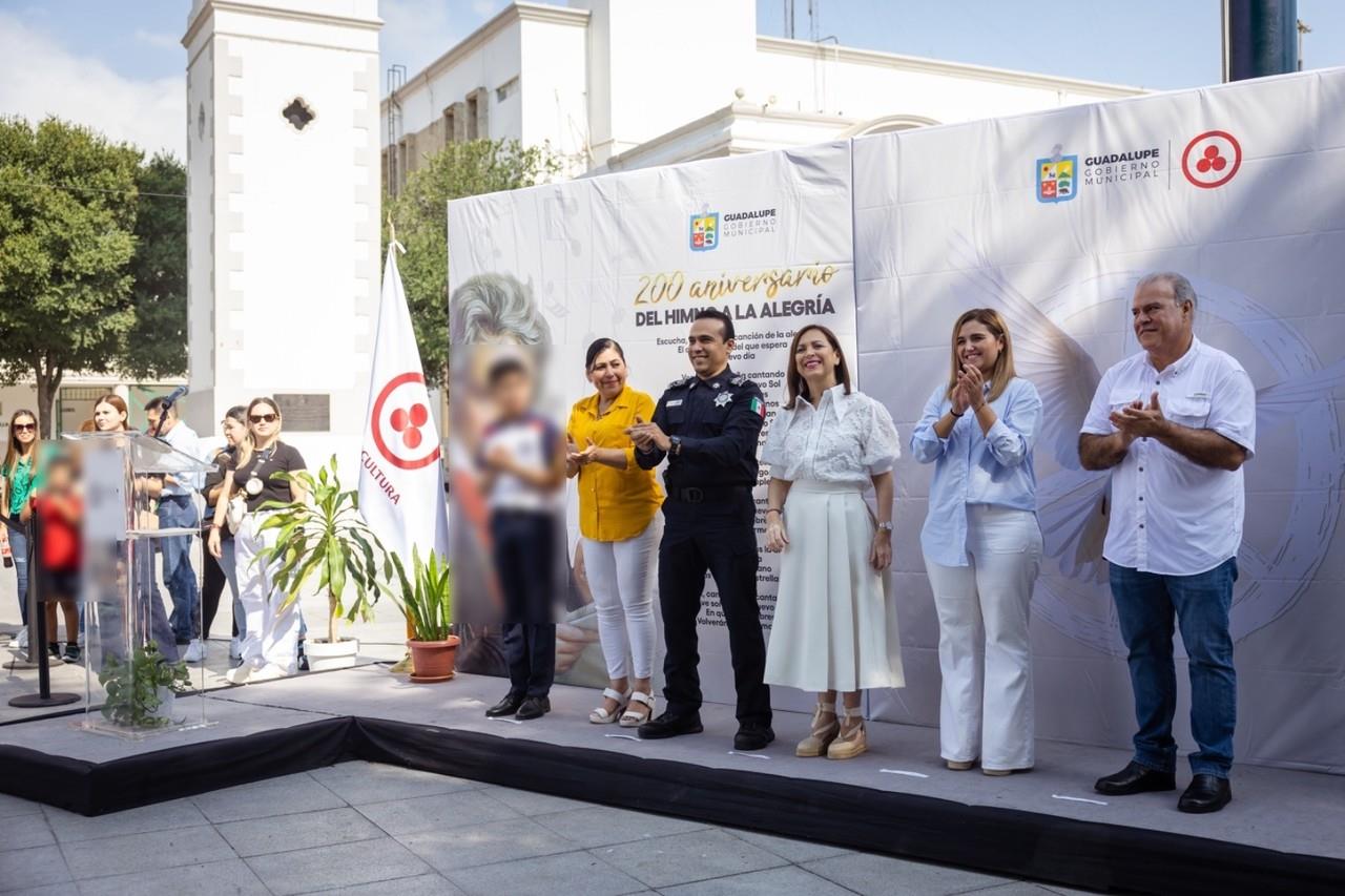 La Presidenta Municipal de Guadalupe destacó que desde el 2019 se ha trabajado en promover la cultura de la paz. Foto: Especial.