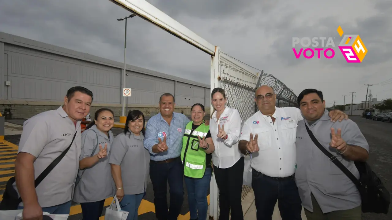 Ale Cárdenas visitó a los trabajadores de la Aptiv 2 esta mañana. Foto: Ale Cárdenas