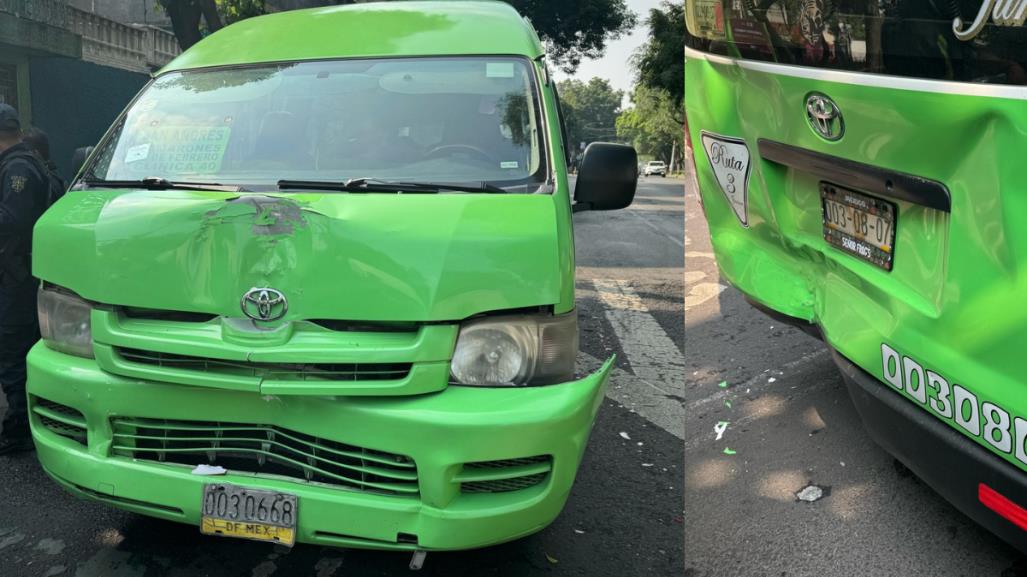 Chocan dos urvan de transporte público en Azcapotzalco, competían por pasaje