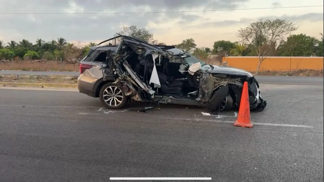 Gran susto se llevó el candidato Joaquín Diaz Mena luego que su camioneta se accidentara la mañana de este miércoles.- Foto de redes sociales