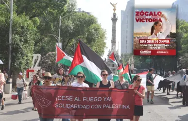 ¡Sal con tiempo! Manifestaciones pro Palestina y cierre de campaña de Sheinbaum