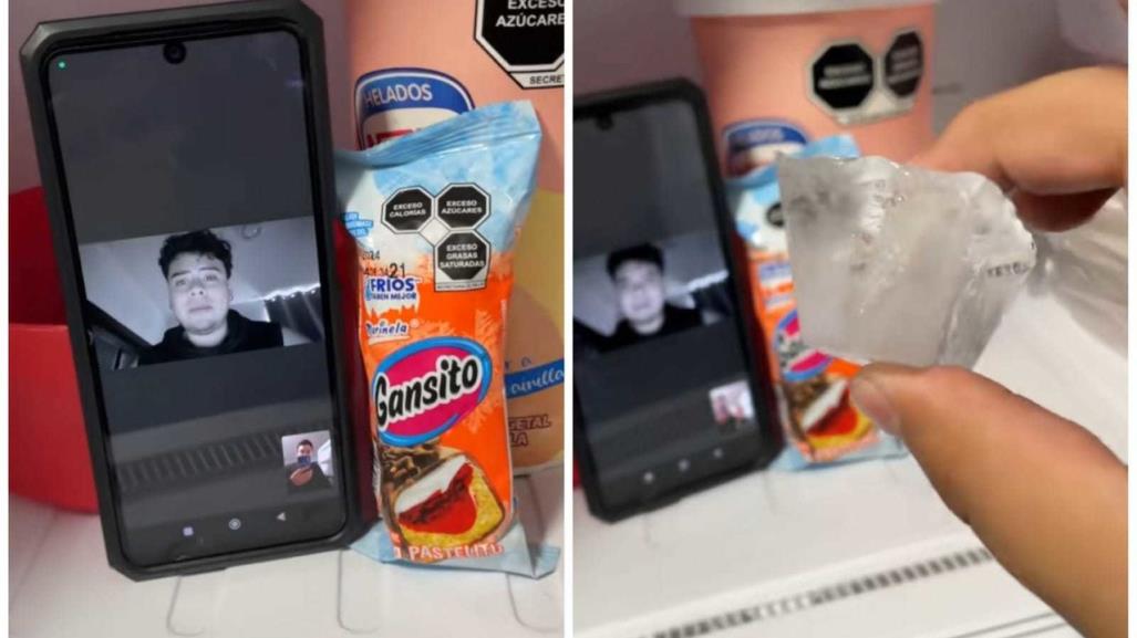 ¡Ladronde! Joven mete celular al congelador para evitar robo de Gansito (VIDEO)