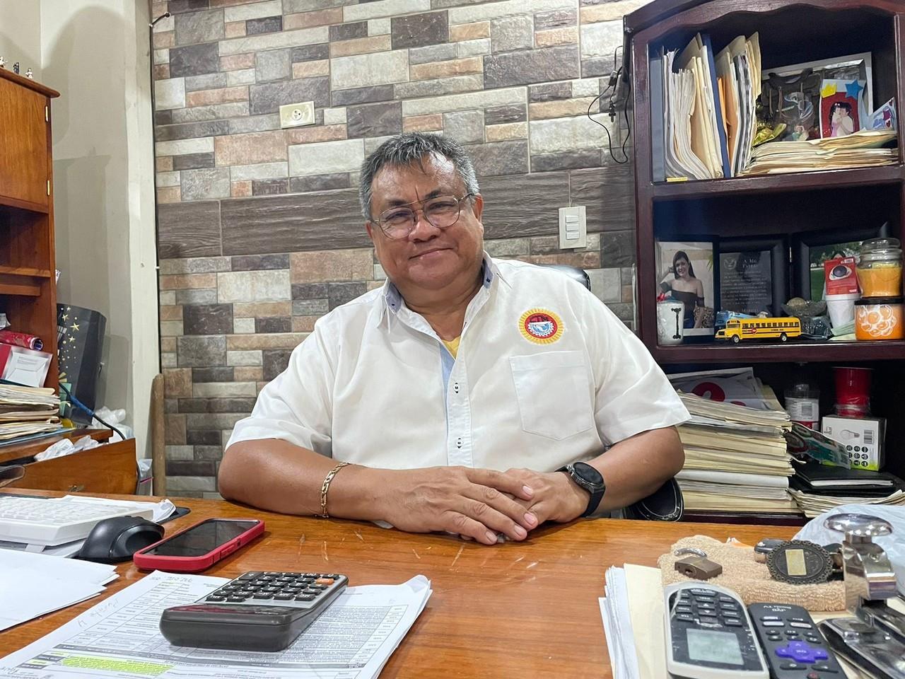 Carlos Campos Castillo secretario de la Federaciòn Local de Trabajadores de Ciudad Madero. Foto: Axel Hassel