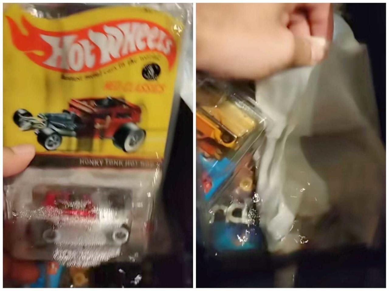 El dueño de la colección mostró cómo la lluvia mojó todos sus autos de colección, dejándolos en un estado lamentable. Foto: Tiktok.