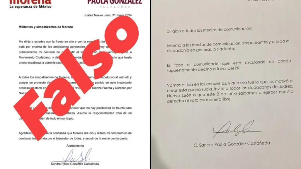 Sandra González desmiente comunicado de Morena y niega unirse al PRI