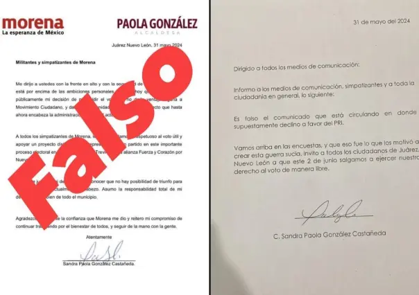 Sandra González desmiente comunicado de Morena y niega unirse al PRI