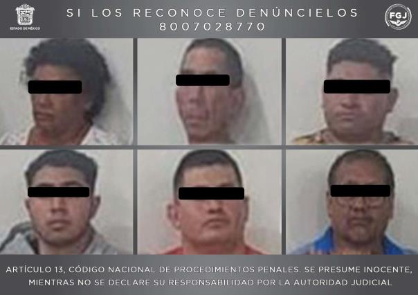 Seis detenidos por tráfico de drogas en Huehuetoca y Zumpango