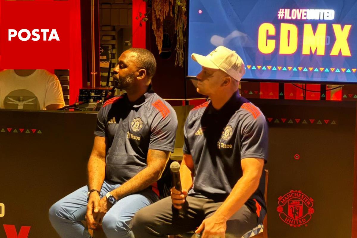 Andrew Cole y Wes Brown, Foto: POSTA México/ Cesar Gonzalez