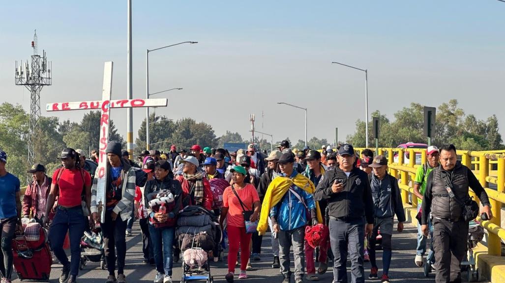 Caravana migrante visita la Basílica de Guadalupe