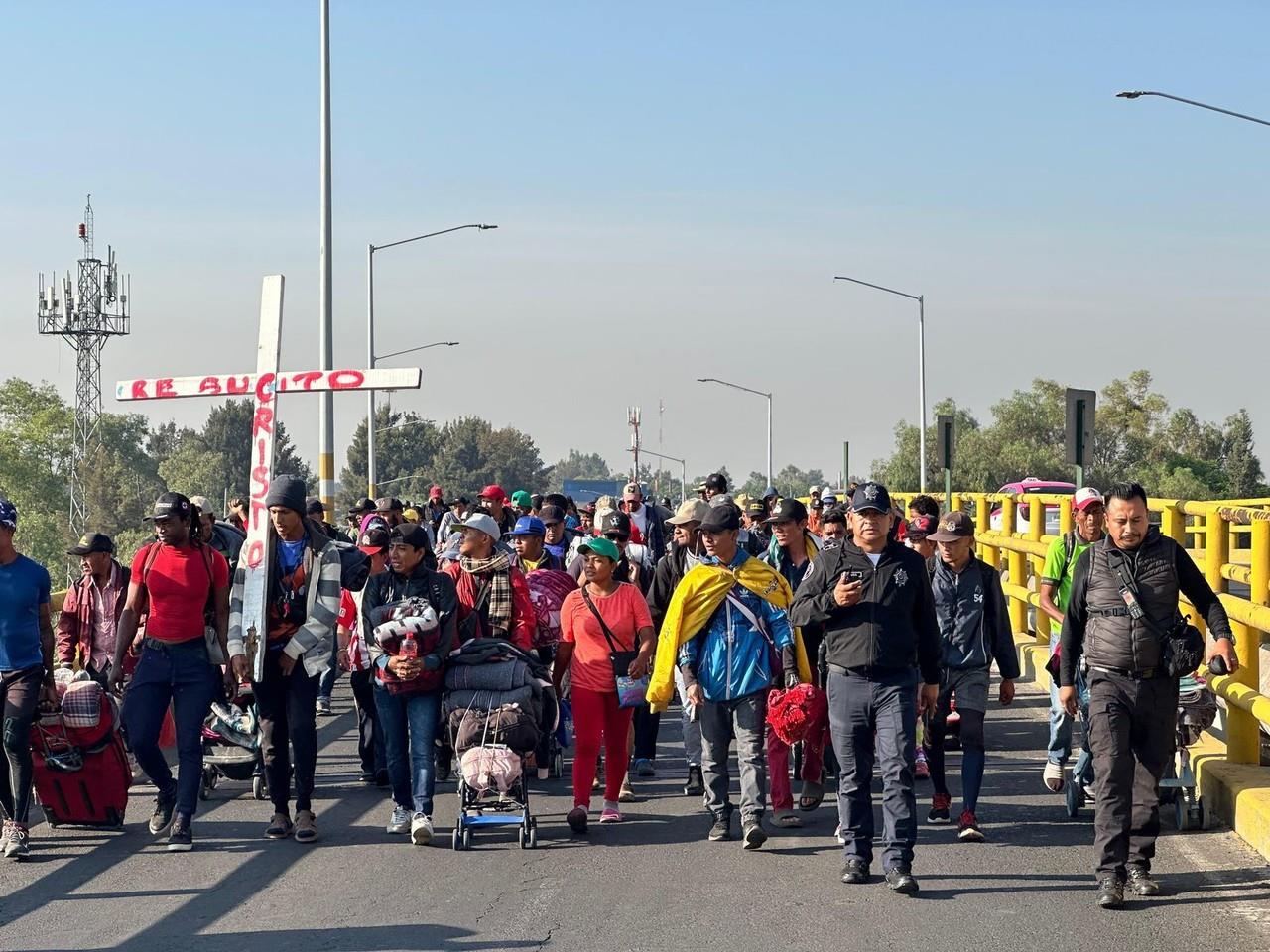 Caravana migrante en CDMX. Foto: Ramón Ramírez