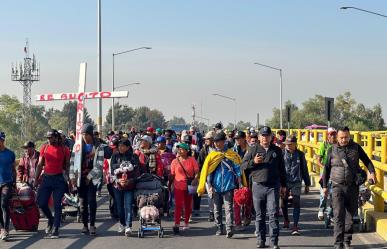 Caravana migrante visita la Basílica de Guadalupe