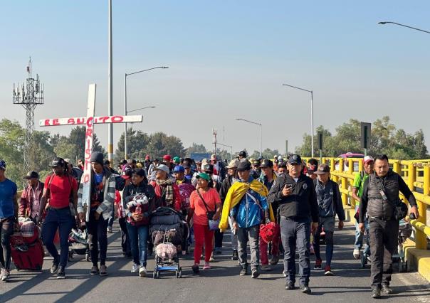 Caravana migrante visita la Basílica de Guadalupe