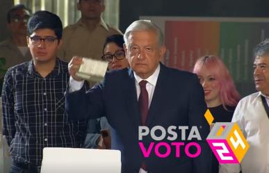 Acuden AMLO y Beatriz Gutiérrez Müller a votar
