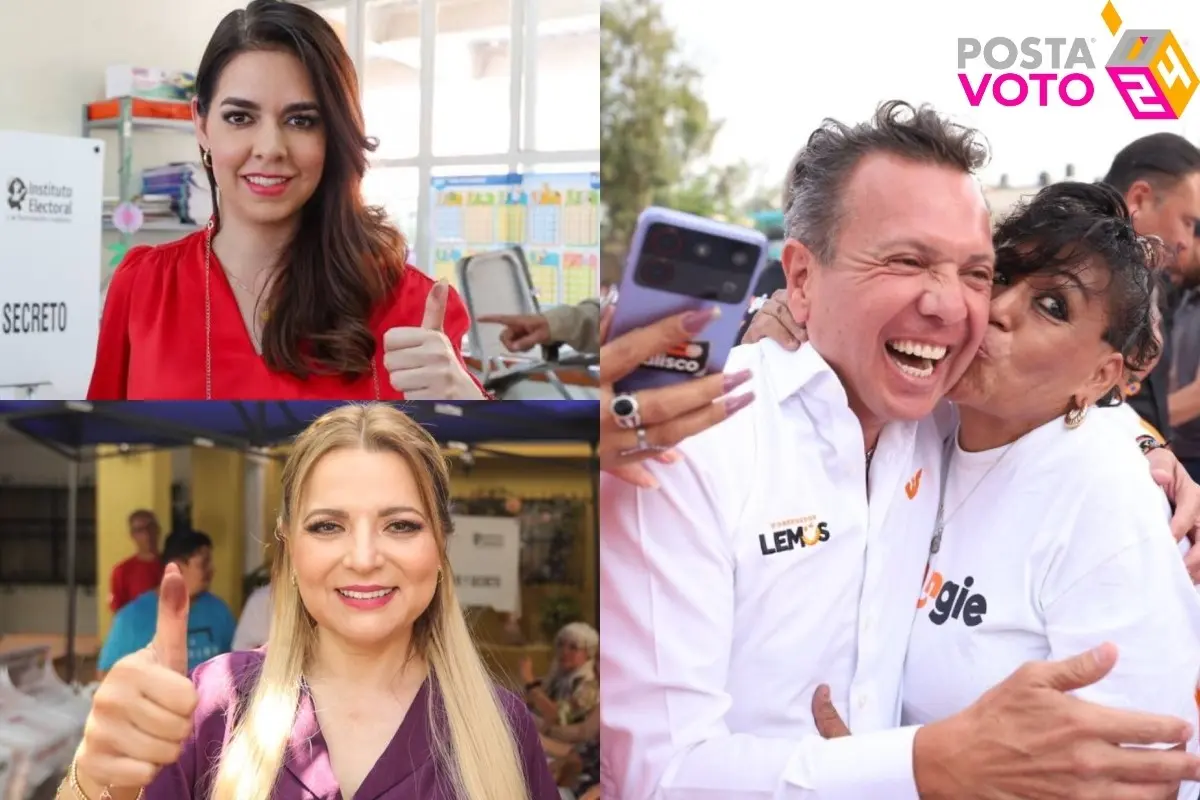 Laura Lorena Haro Ramírez, Claudia Delgadillo González y Jesús Pablo Lemus Navarro emitieron su voto en Jalisco Foto: Especial