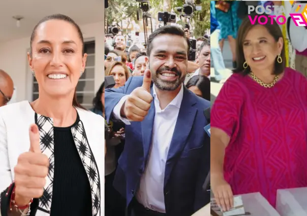 Así votaron candidatos a la presidencia de México: Sheinbaum, Máynez y Gálvez