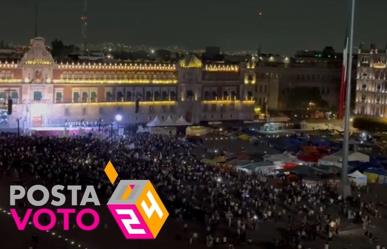 Celebran con mariachi ventaja de Claudia Sheinbaum en el Zócalo de la CDMX