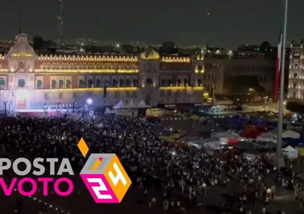 Celebran con mariachi ventaja de Claudia Sheinbaum en el Zócalo de la CDMX