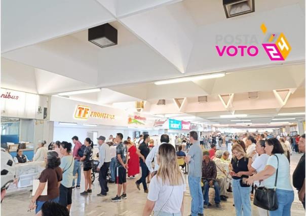 Caos en la central de autobuses de Ciudad Victoria durante elecciones