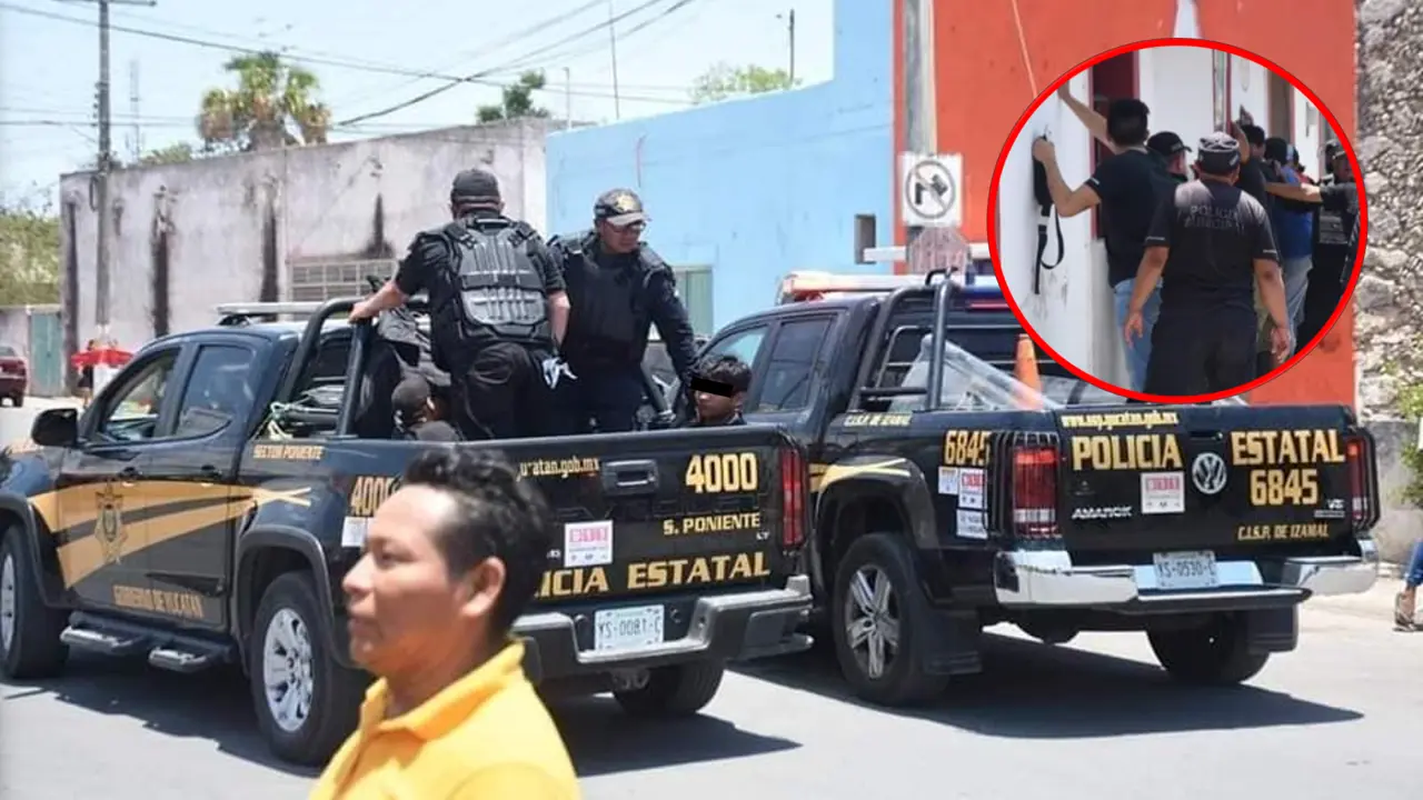 Los dos sujetos fueron asegurados por elementos de la SSP Foto: Redes sociales