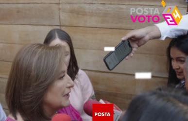 La candidata Xóchitl Gálvez espera más de una hora para emitir su voto