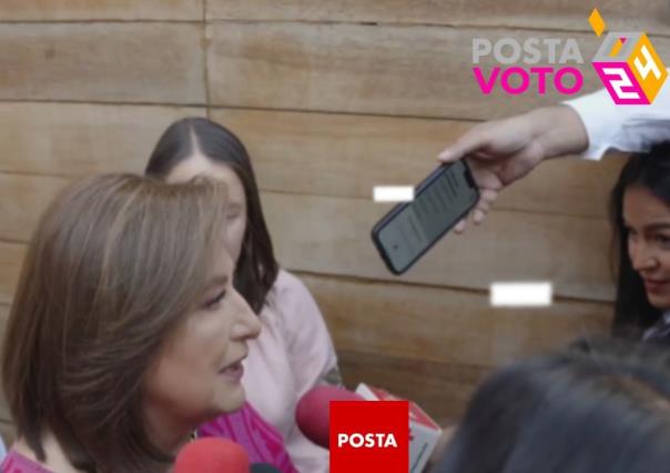 La candidata Xóchitl Gálvez espera más de una hora para emitir su voto