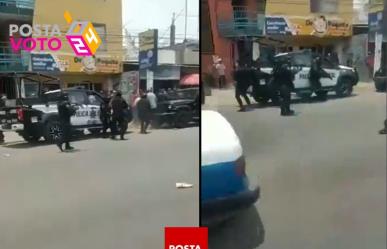 Reportan enfrentamiento a balazos entre policía de Oaxaca y grupo de choque