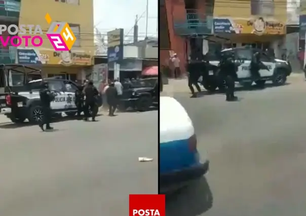 Reportan enfrentamiento a balazos entre policía de Oaxaca y grupo de choque