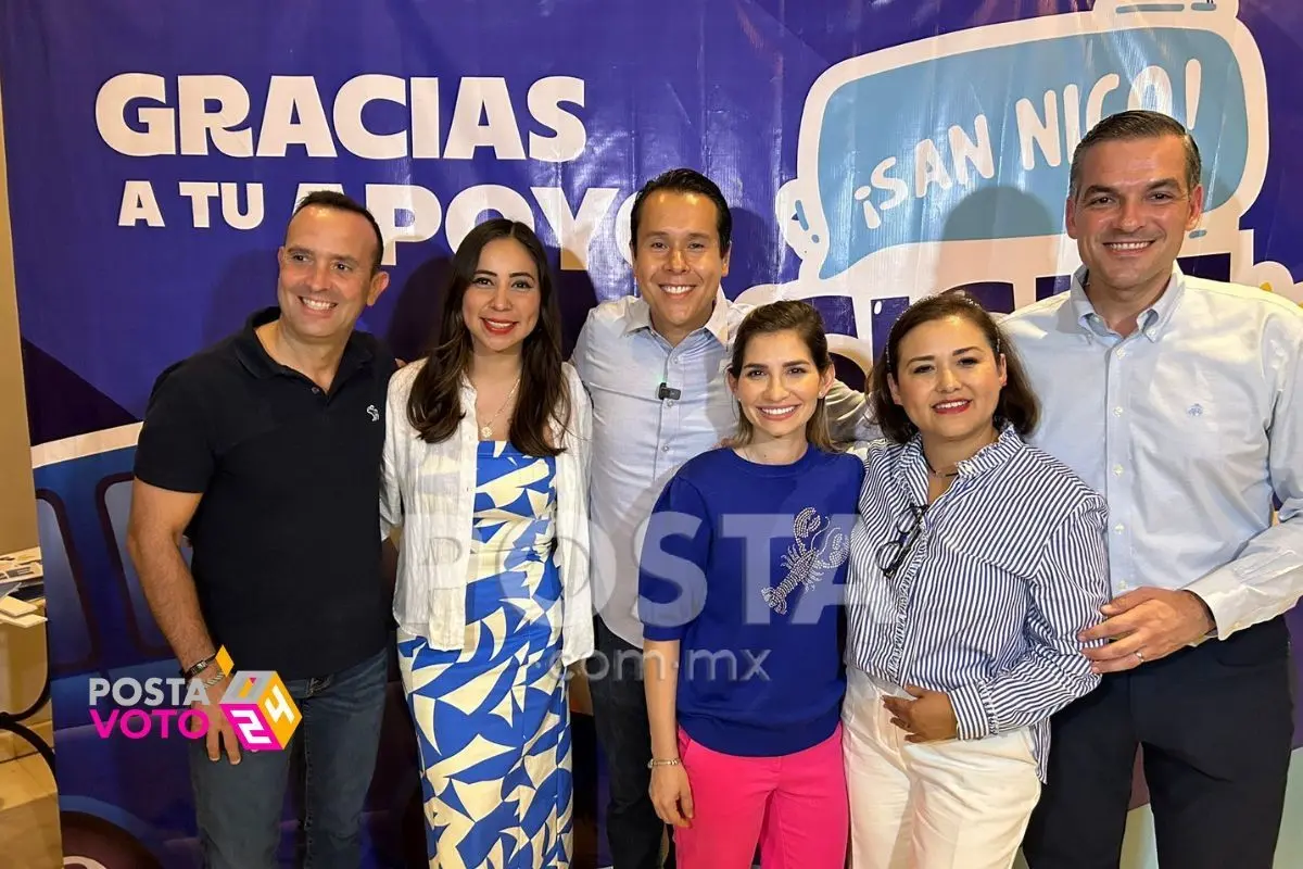 Los candidatos del PAN, Daniel Carrillo, Lily Olivares, Carlos de la Fuente y Mauro Guerra. Foto: Rosy Sandoval